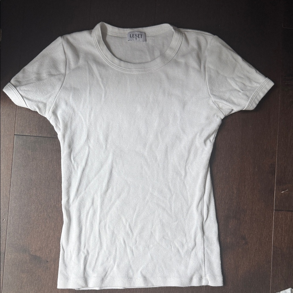 LESET Classic White Short Sleeve Tee